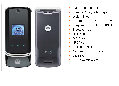 Unlocked Motorola K1 Black Full
