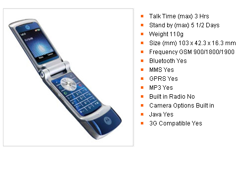 Unlocked Motorola K1 Blue Full